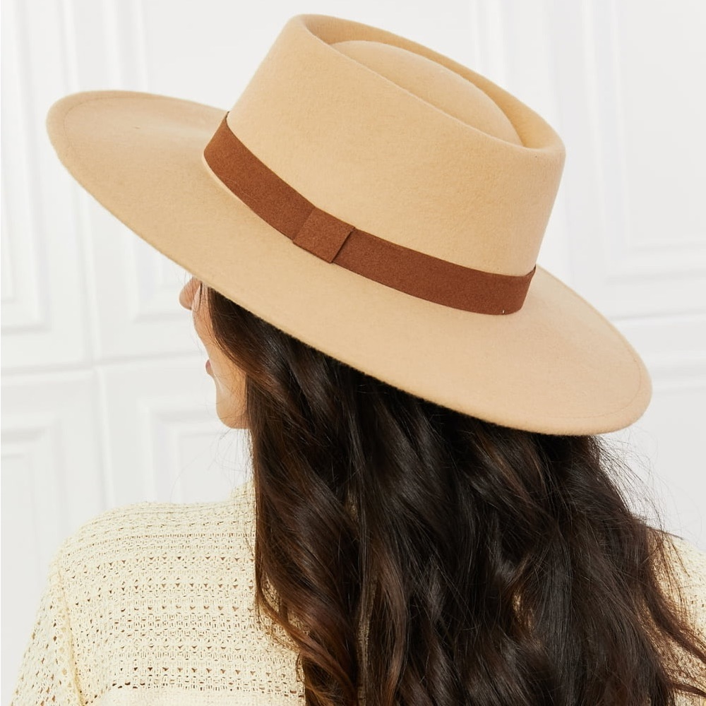 Beige Chic Fedora Hat